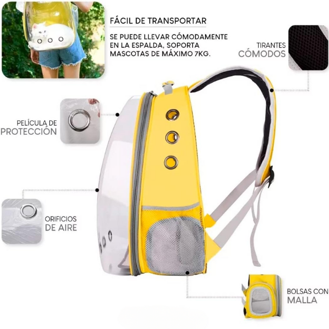 MOCHILA CÁPSULA PARA MASCOTAS